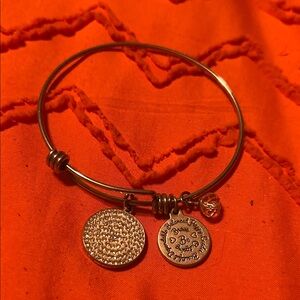 Rose Gold Charm Bangle Bracelet for Women